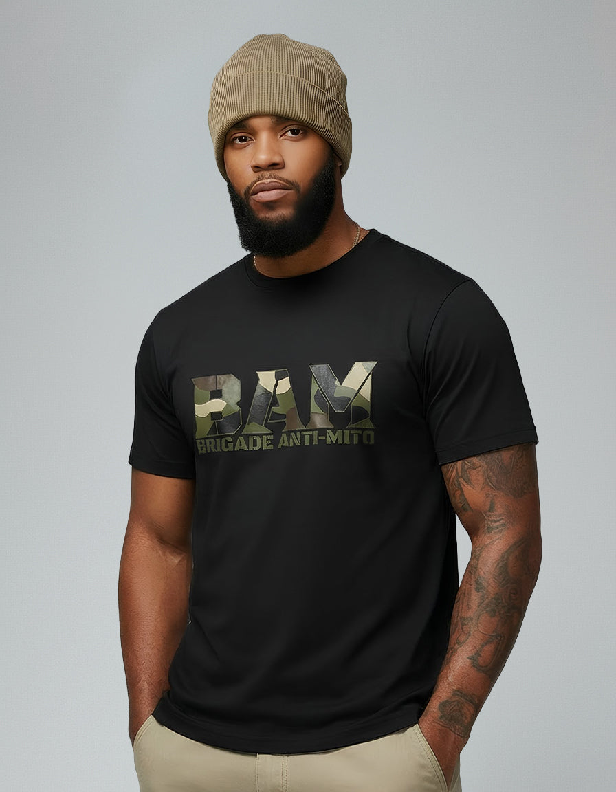 T-Shirt BAM CAMO - Noir