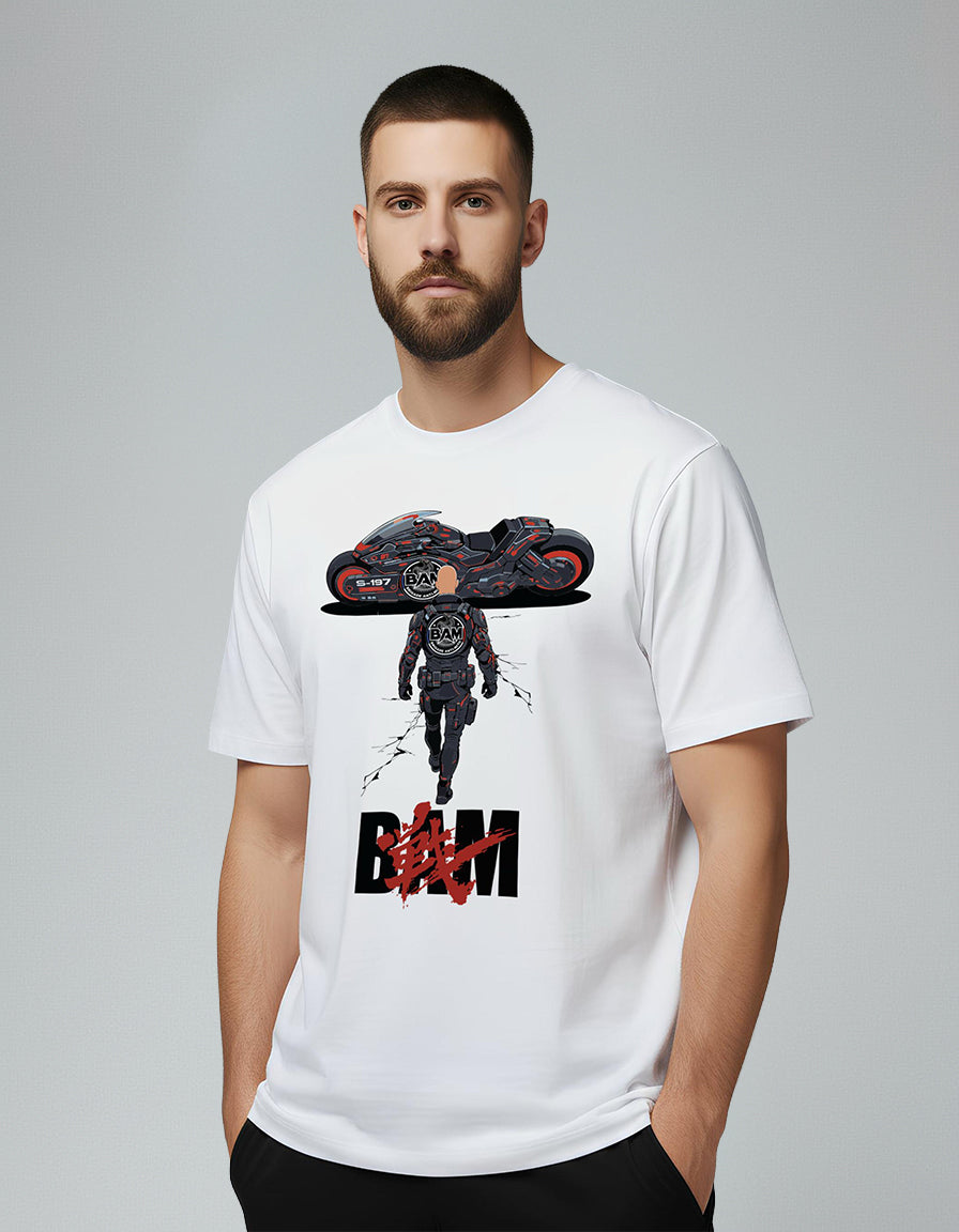 T-Shirt BAM AKIRA - Blanc