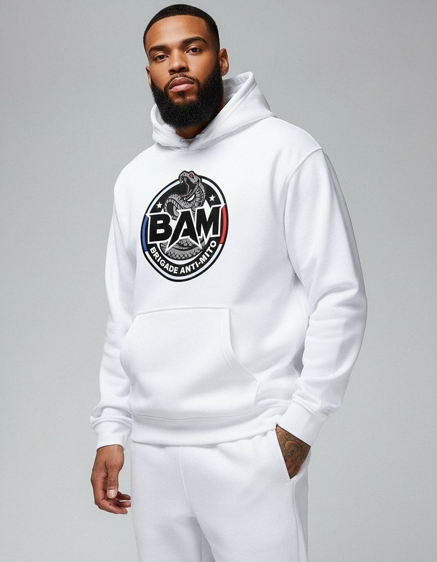 HOODIE BAM - Blanc