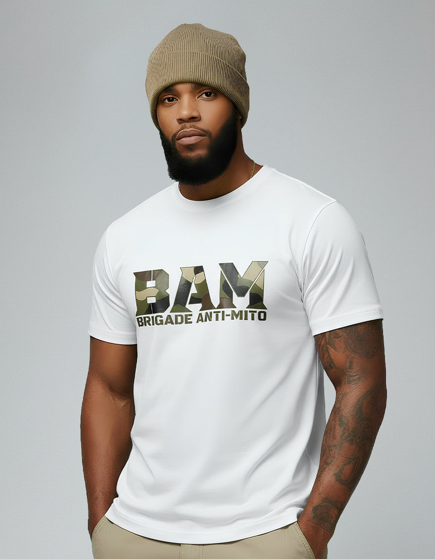 T-Shirt BAM CAMO - Blanc